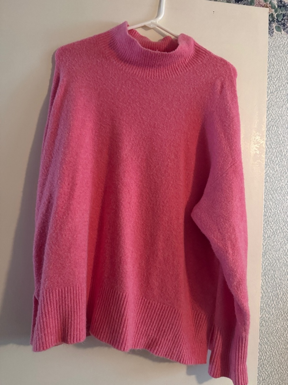 J. Crew Pink Mock Neck Sweater